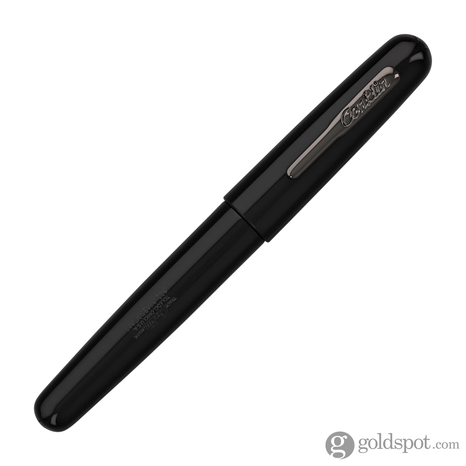 Conklin All American Fountain Pen - Premium Raven Black Ink Pen for Writing, Calligraphy & Gifts | Elegant Office, School & Professional Use