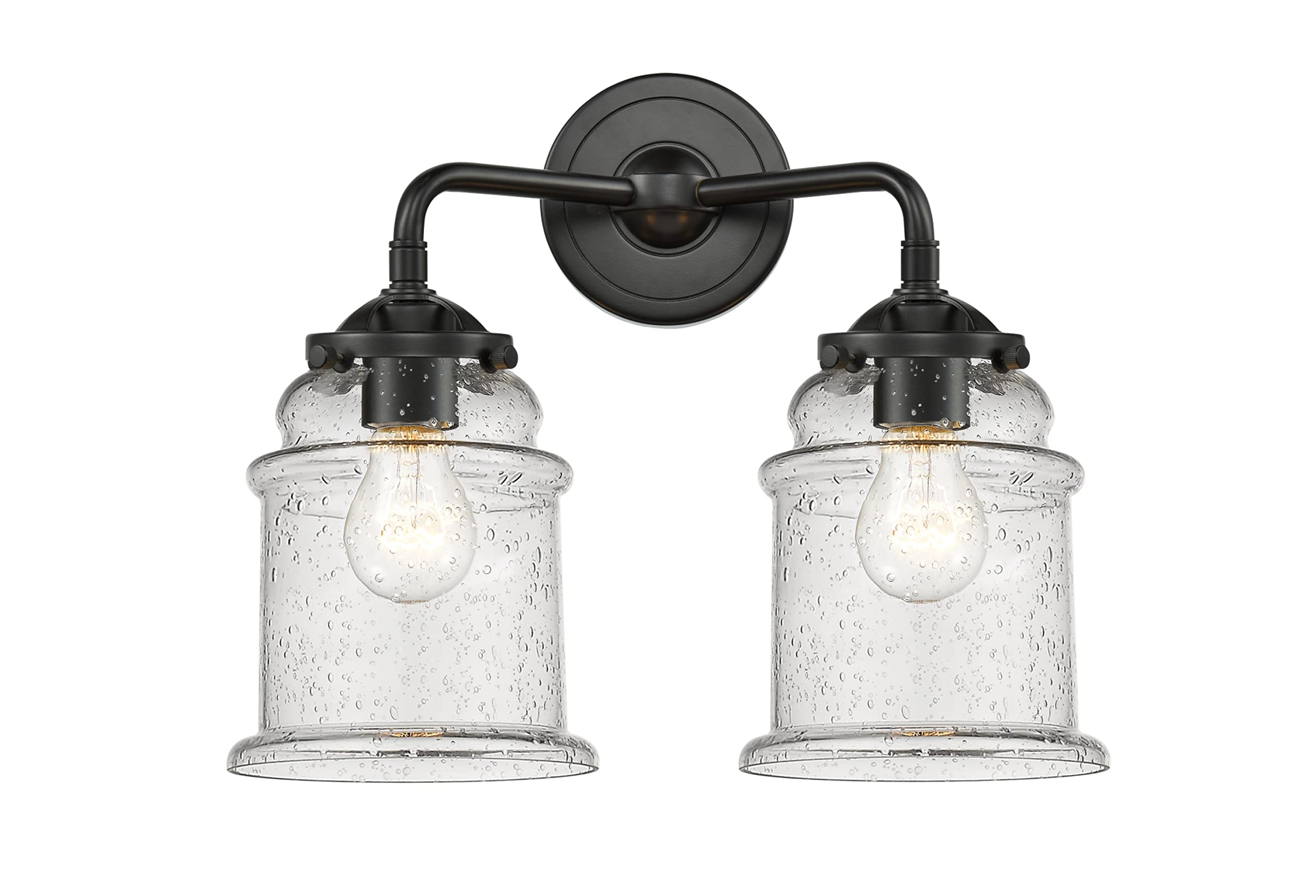 284-2W-OB-G184 Canton 2-Light Bathroom Vanity Light Fixture in Oil Rubbed Bronze - Perfect for Modern Bathroom, Powder Room, and Dressing Area Lighting