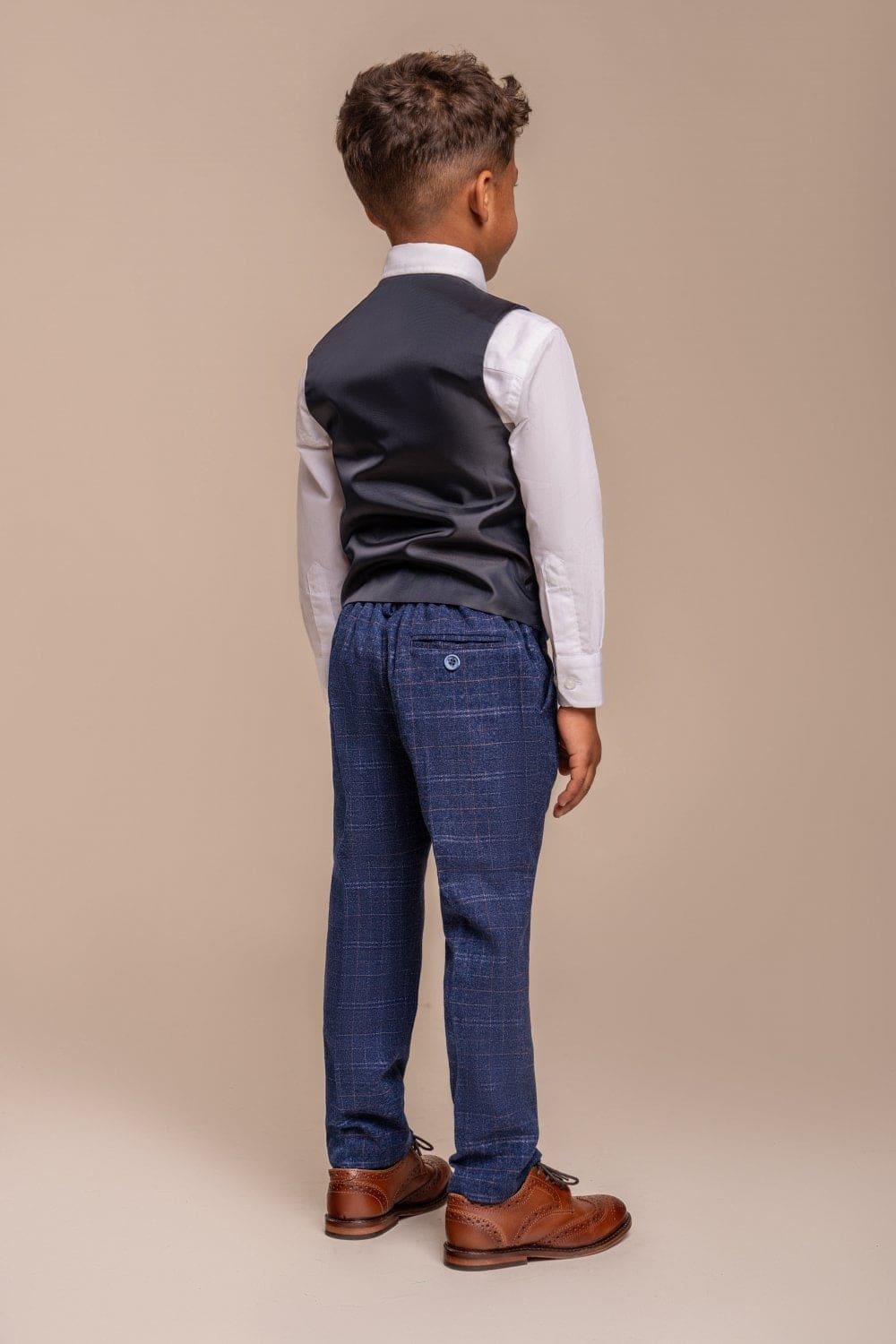 Cavani Kaiser Boys 3-Piece Blue Slim Fit Suit for Formal Events, Weddings & Special Occasions