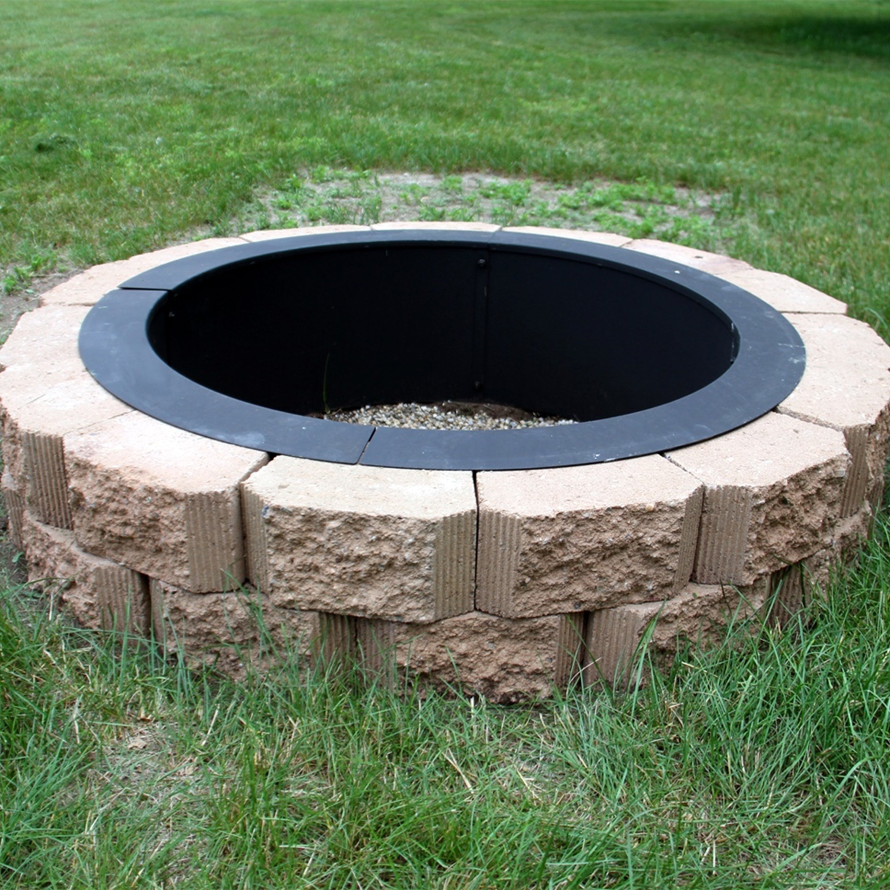 Heavy Duty Steel Fire Pit Ring Liner - 36 Inch Outdoor Fire Pit Replacement - Durable Rust-Resistant Fire Ring for Camping, Backyard & Patio Use