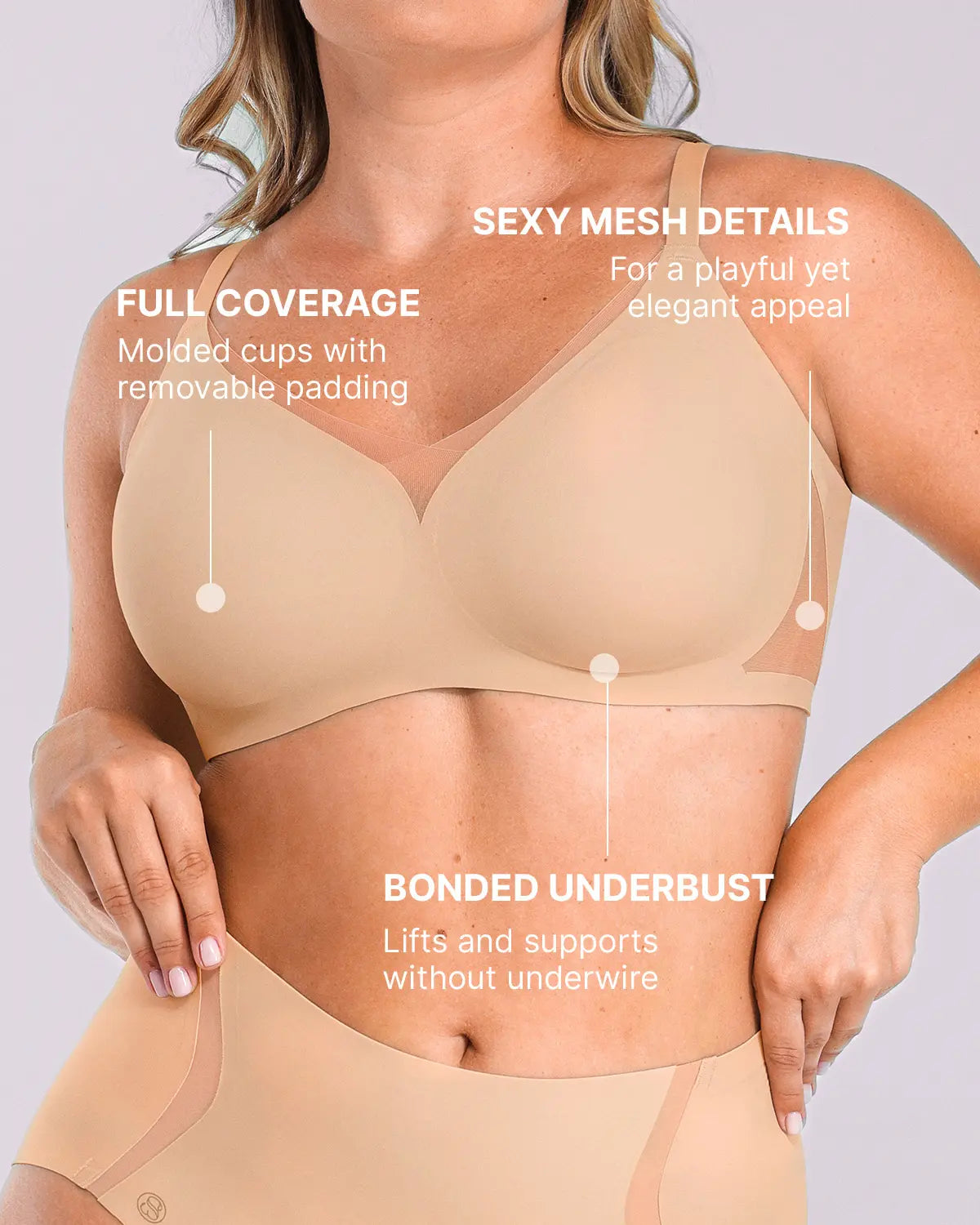INNER ARMOR™ True Support Bra - Comfortable Wireless Sports Bra for Women, Perfect for Yoga, Running & Gym Workouts