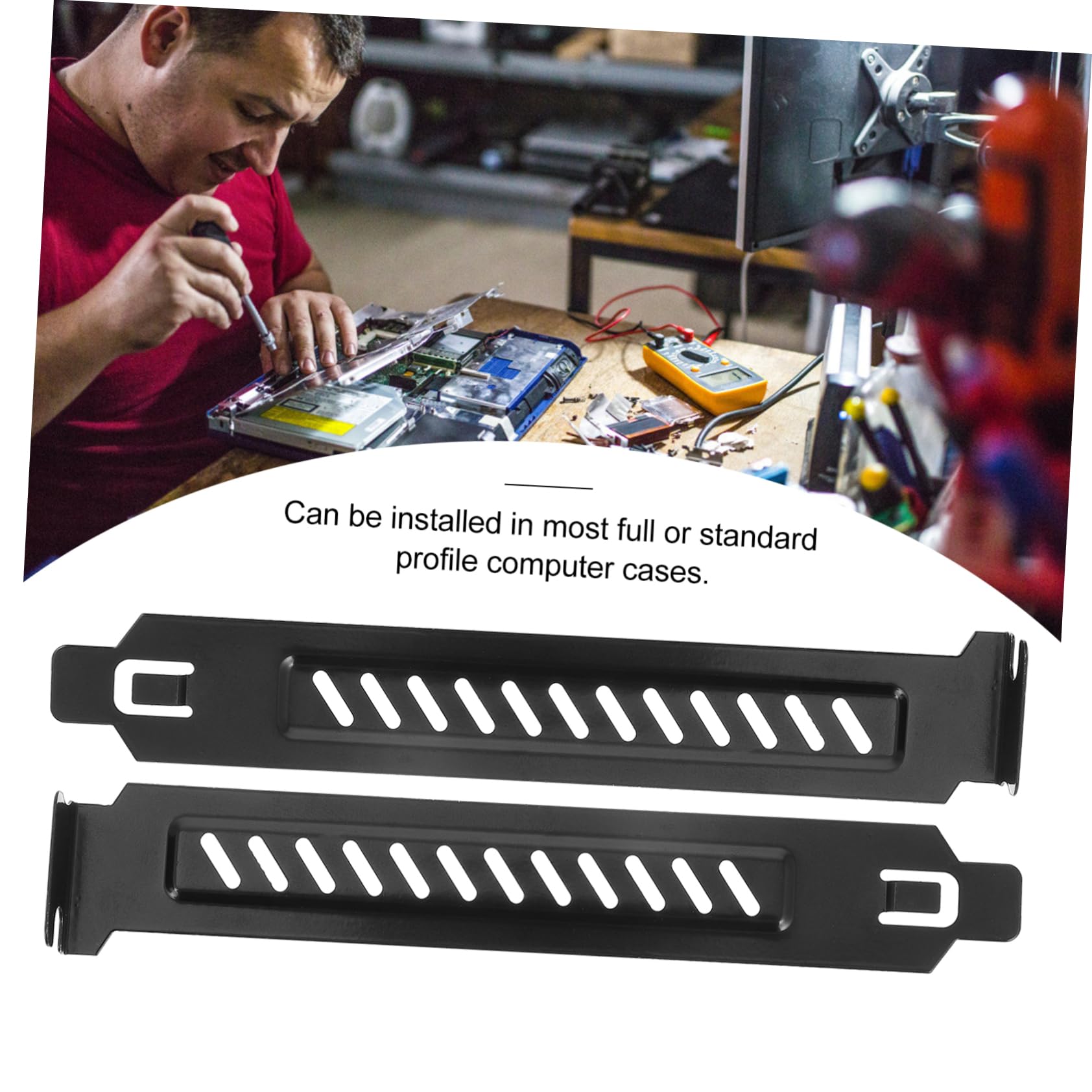 Hemobllo 20-Pack PCI Slot Covers - Ventilated Expansion Blank Plates for Computer Cases | Dust Protection & Airflow Optimization for PC Builds, Servers & Gaming Rigs