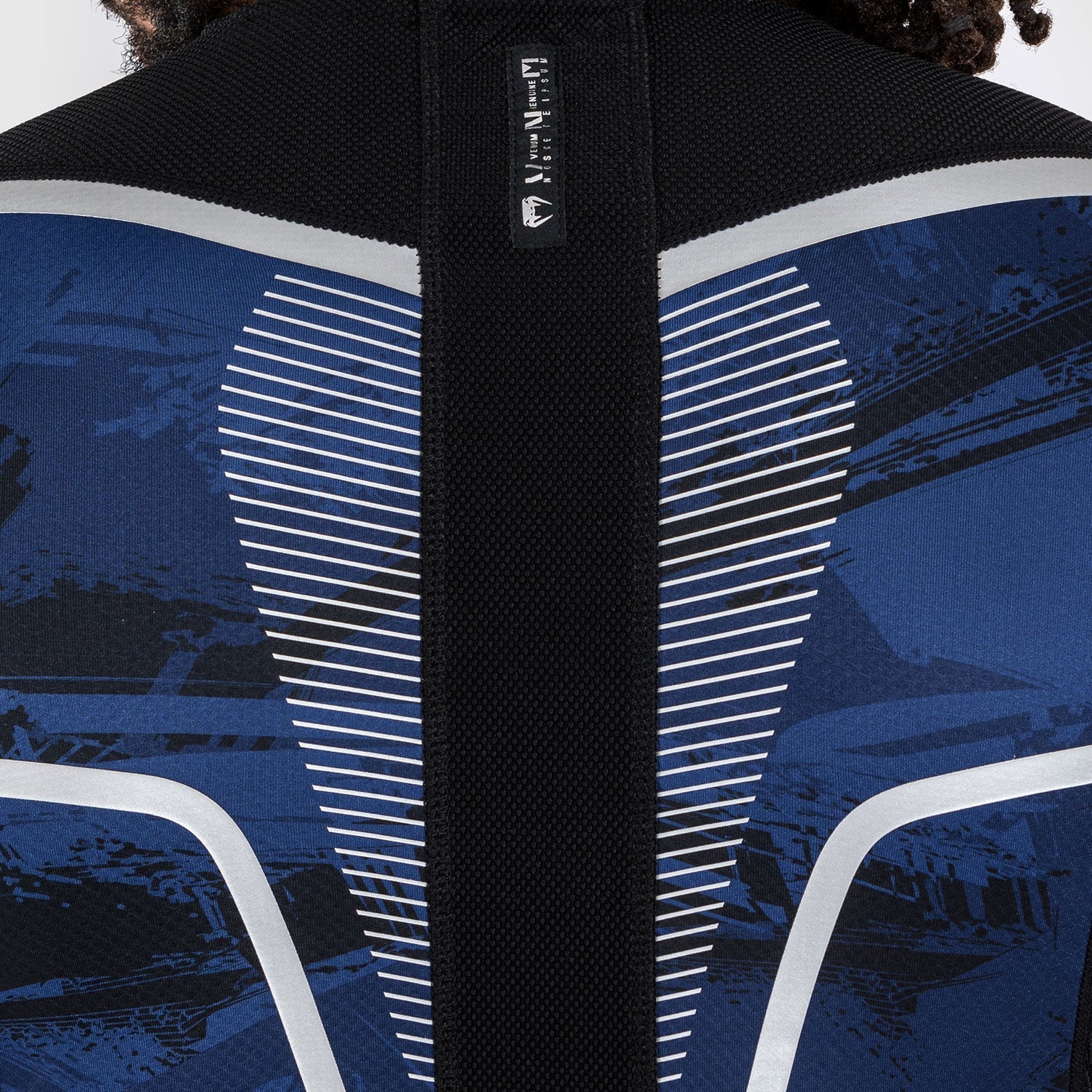 Venum Electron 3.0 Long Sleeve Rashguard for MMA & BJJ - Navy Blue Compression Shirt for Grappling, Training & Fitness Workouts