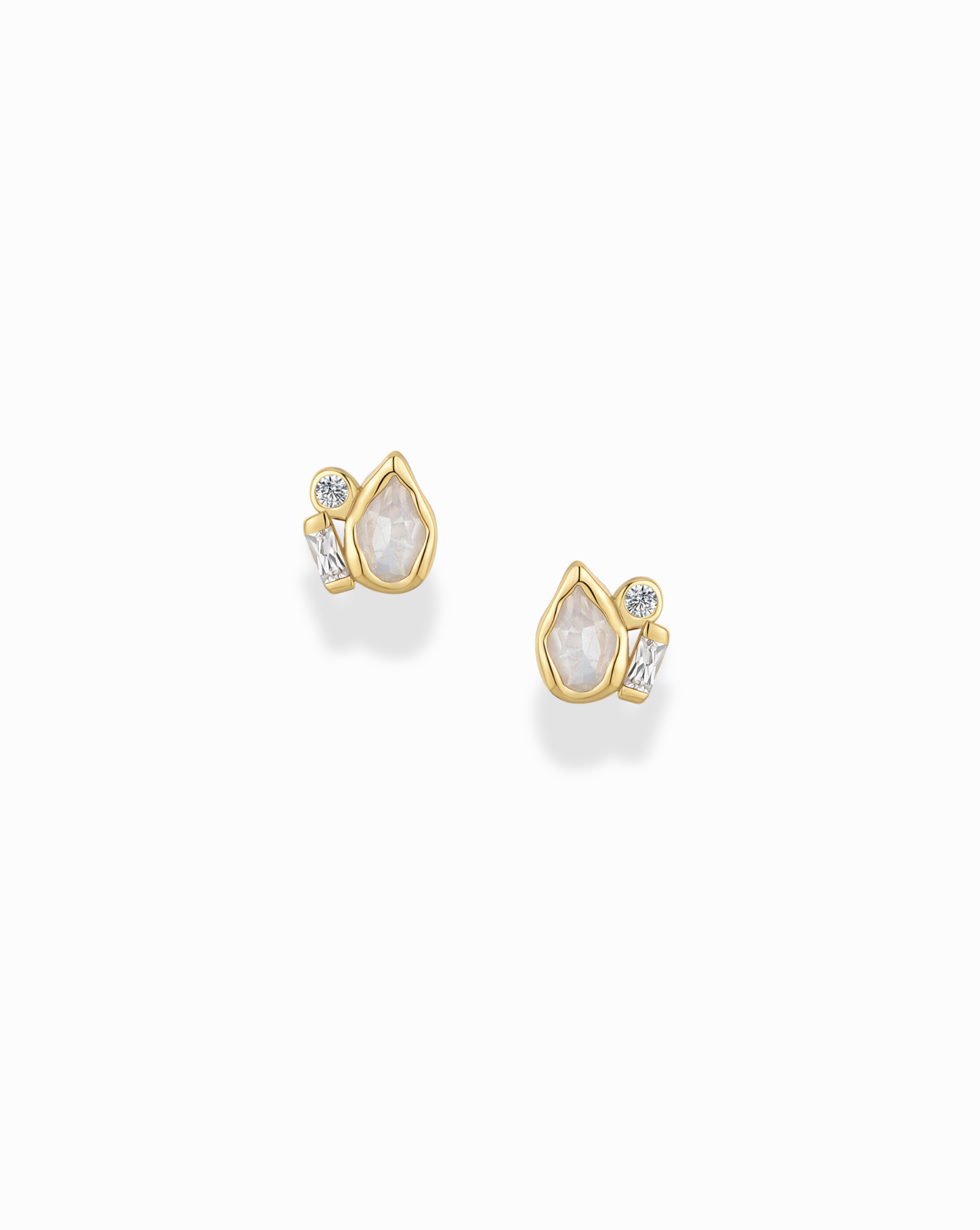 Alicia Stud Earrings for Women - Trendy Gold Plated Studs for Daily Wear & Gift Giving - Perfect for Parties, Work & Casual Outfits