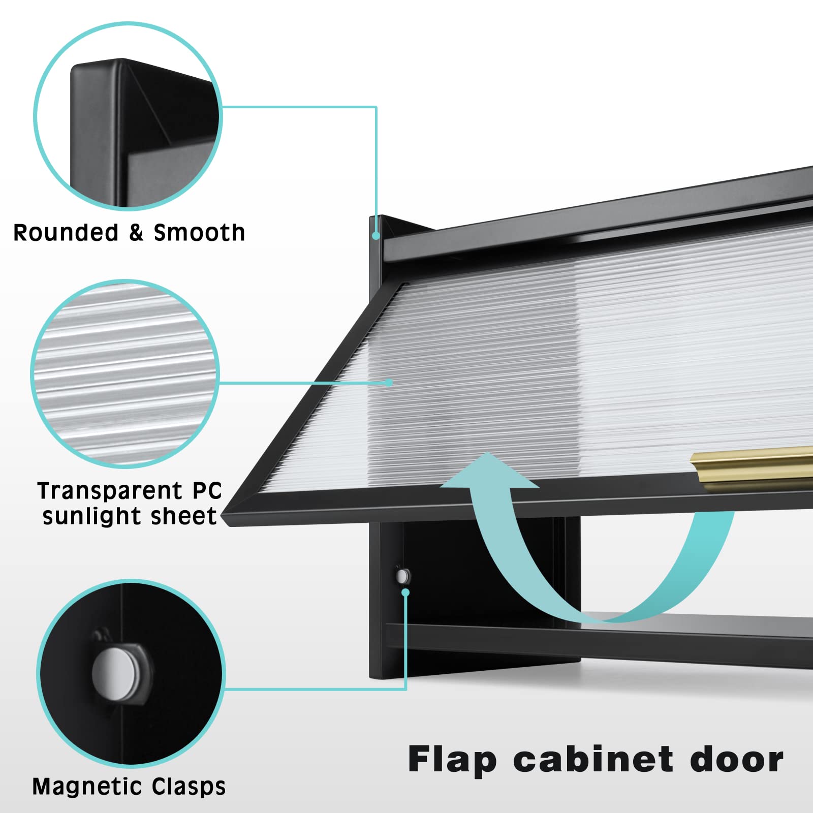 Wall Mounted Medicine Cabinet - Large Capacity Metal Storage with Adjustable Shelves (83x27x35cm, Black) | Perfect for Bathroom, Kitchen & Bedroom Organization