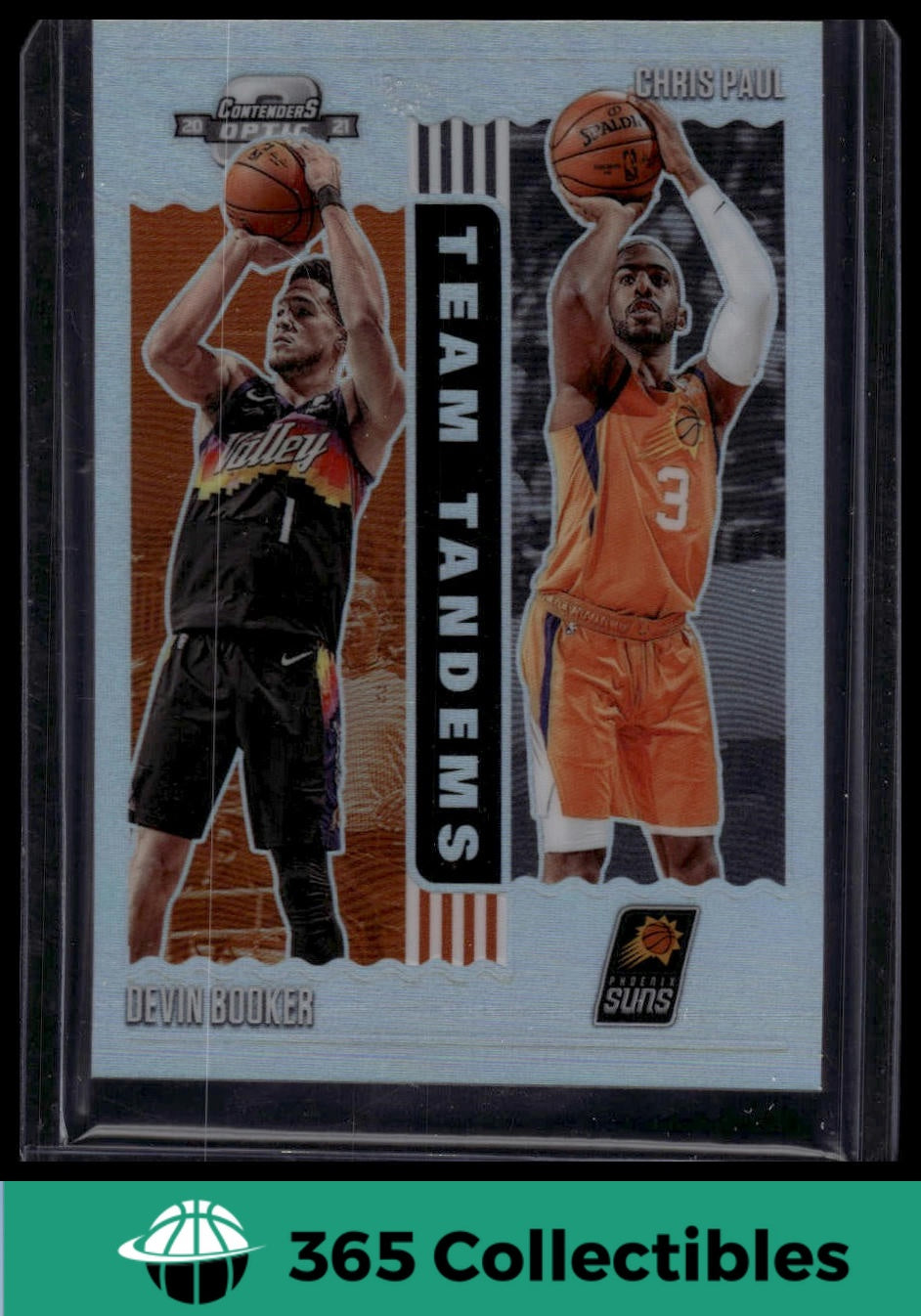 2020-21 Panini Optic NBA Devin Booker Prizm #4 Basketball Trading Card - Phoenix Suns Collectible for Fans & Sports Memorabilia Enthusiasts - Perfect for Display, Gifts, and Investment