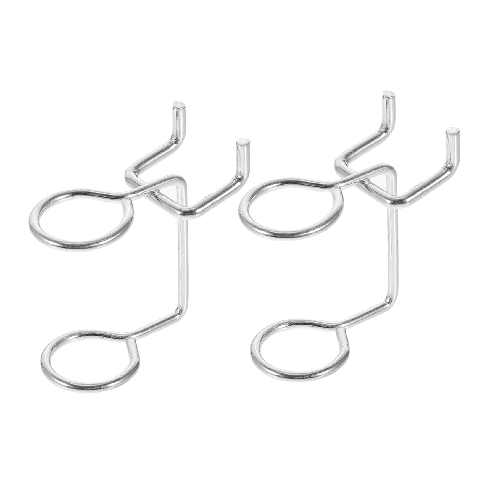 DOITOOL 10-Pack Double-Ring Pegboard Hooks - Heavy Duty Utility Tool Holders for Screwdrivers, Pliers & More - Durable Pegboard Accessories for Garage, Workshop & DIY Organization (Perfect for Home, Office & Craft Rooms)