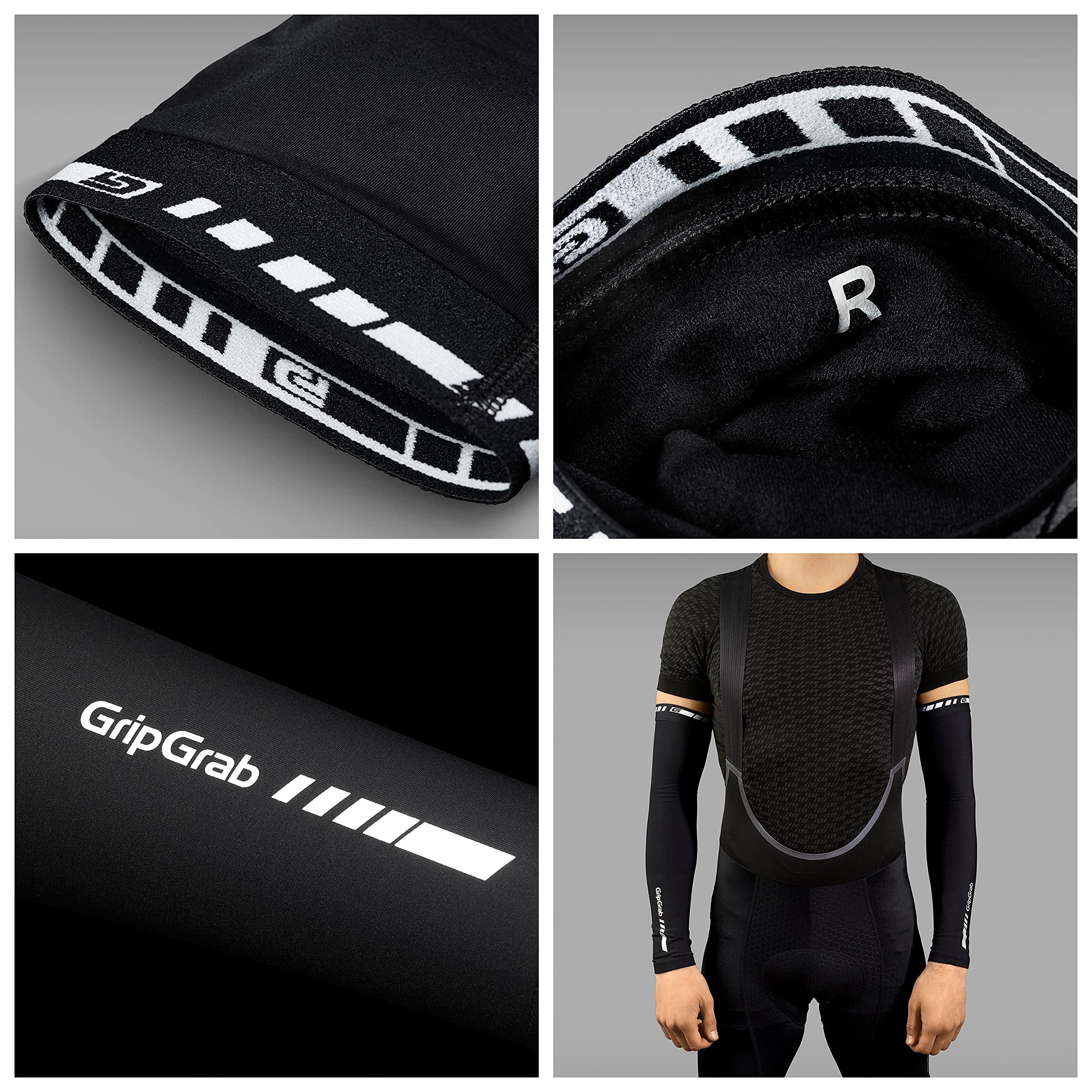 GripGrab Lightweight Thermal Arm Warmers for Cycling - Spring & Fall Bike Sleeves - Breathable Thin Warm Biking Arm Covers for Men & Women - Perfect for Road Biking, Commuting & Outdoor Sports