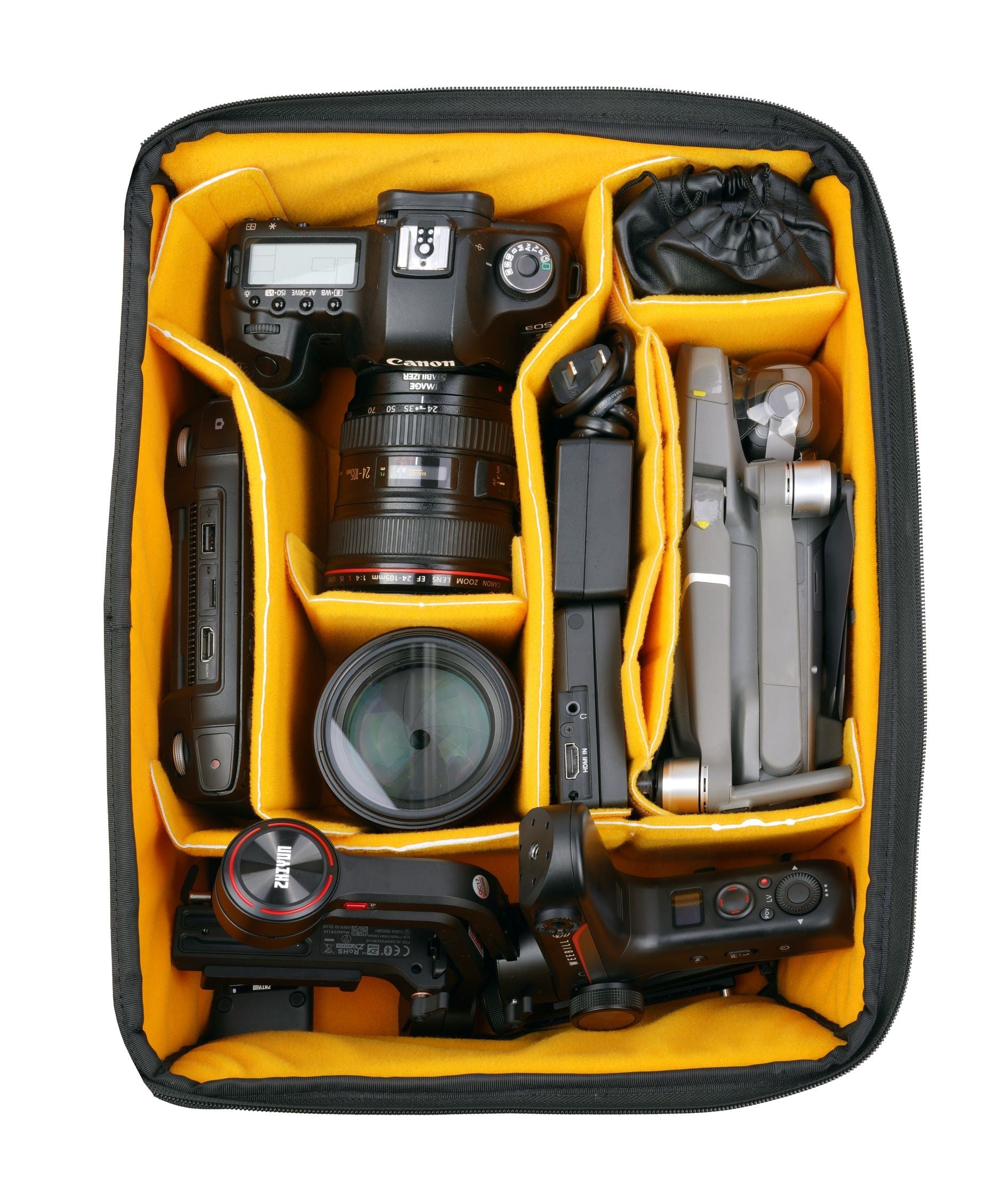 VEO Active 53 Gray Camera Backpack with USB Charger Port - Waterproof DSLR Camera Bag for Travel & Outdoor Photography