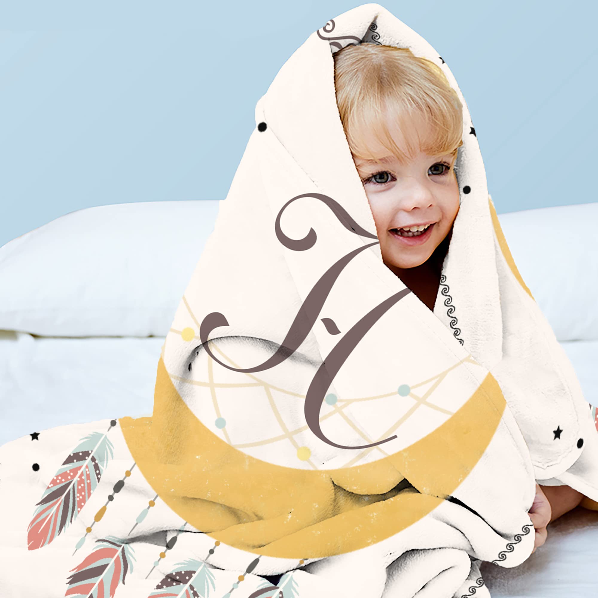 Personalized Baby Blankets for Boys & Girls with Name - Ultra Soft Newborn Blanket | Custom Embroidered Baby Name Blanket | Kids Throw Blanket for Nursery, Stroller & Photo Shoots | Perfect Baby Shower Gift