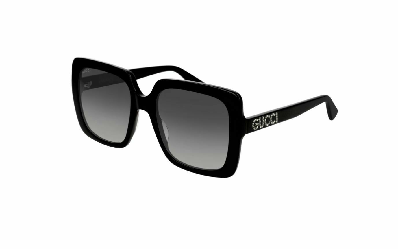 Gucci GG0418S 001 Square Frame Women's Sunglasses with Grey Lenses - Stylish UV Protection Shades for Women, Perfect for Outdoor Activities, Beach Vacations & Fashion Statements