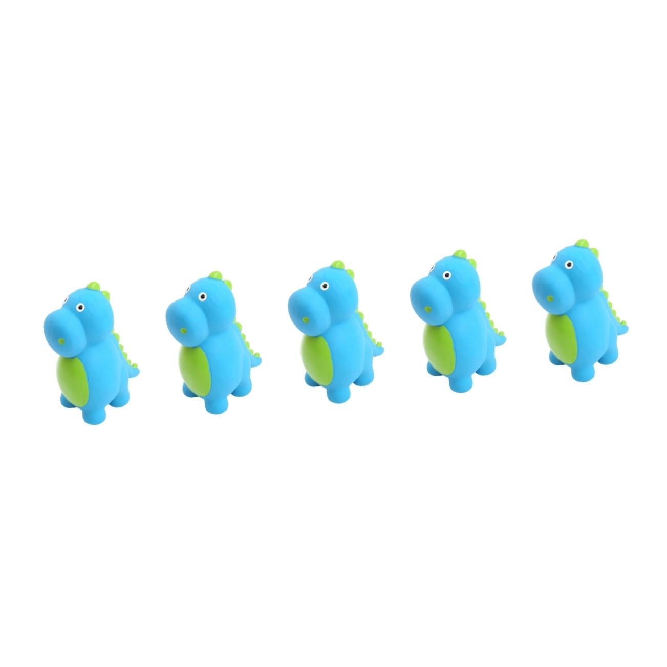 Durable 5-Piece Latex Dog Chew Toys for Small Dogs - Cartoon Dinosaur Puppy Dental Cleaning & Teething Toys | Perfect for Puppy Training, Teeth Cleaning, and Playtime