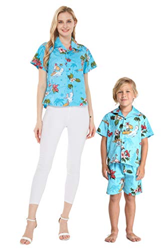 Christmas Santa in Hawaii in Turquoise