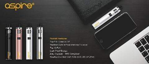 Aspire PockeX AIO Starter Kit - Portable Vape Pen for Beginners | Compact & Easy to Use | Perfect for Travel & On-the-Go Vaping