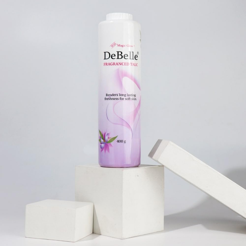DeBelle Fragranced Face and Body Talc Powder - 2 Pack (400G Each) | Lavender Scented Talcum Powder for Men & Women | Softening & Refreshing for Daily Skincare & Body Care