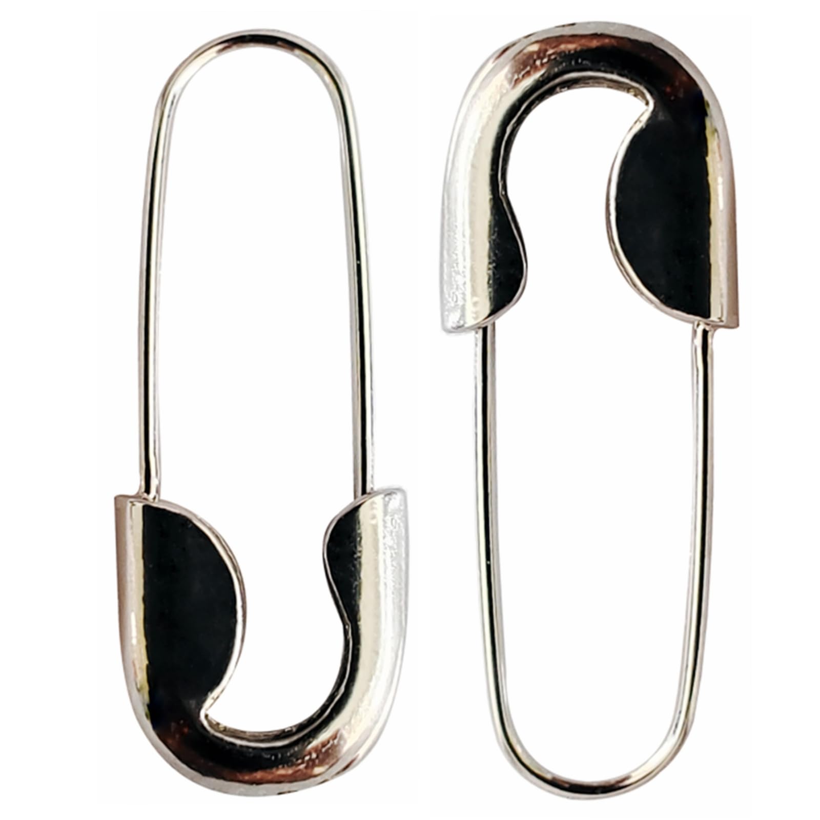 Hypoallergenic 14k Gold Plated Safety Pin Dangle Hoop Earrings for Women - Small Paper Clip Style Fashion Jewelry | Perfect for Everyday Wear, Parties & Gift Giving