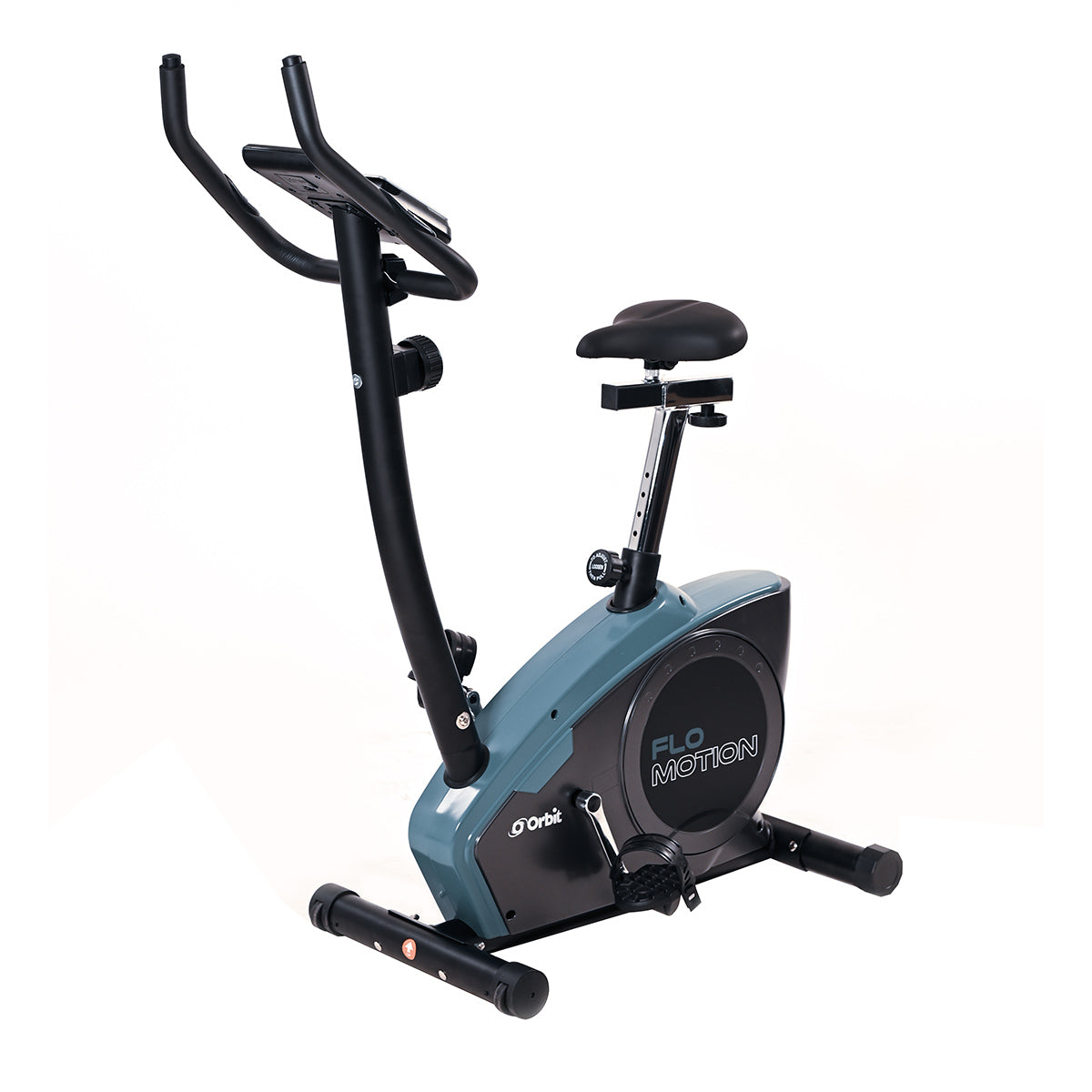 Flo Motion Upright Exercise Bike for Home Gym - Indoor Cycling Bike with LCD Monitor & Adjustable Resistance - Perfect for Cardio Workouts, Weight Loss & Fitness Training