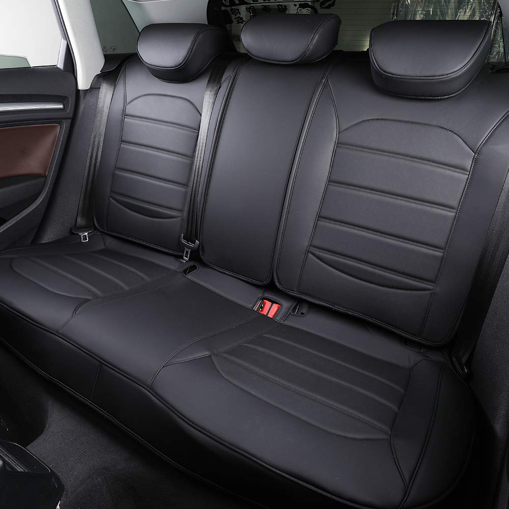 Premium Genuine Leather Seat Covers for 2009-2010 Journey 7-Seater - Full Set with Front & Rear Cushions | Airbag Compatible | Black | Perfect for Family Road Trips & Daily Commutes