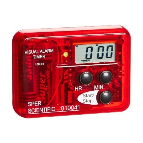 Sper Scientific 810041 Compact Visual & Audible Alarm Timer - 99 Hours Countdown with Loud Beep - Perfect for Labs, Cooking, Classrooms & Workouts