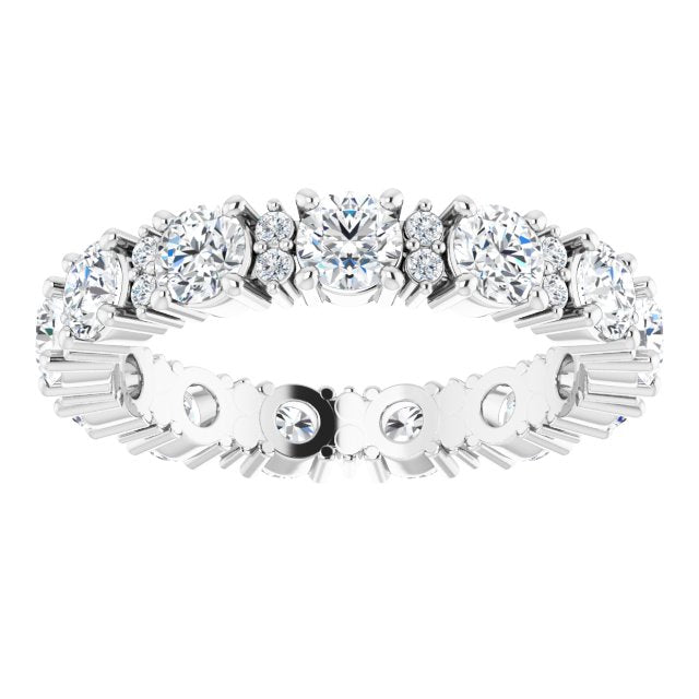 2.44 Carat Round Diamond Eternity Band for Women - Wedding, Anniversary & Special Occasion Jewelry Gift