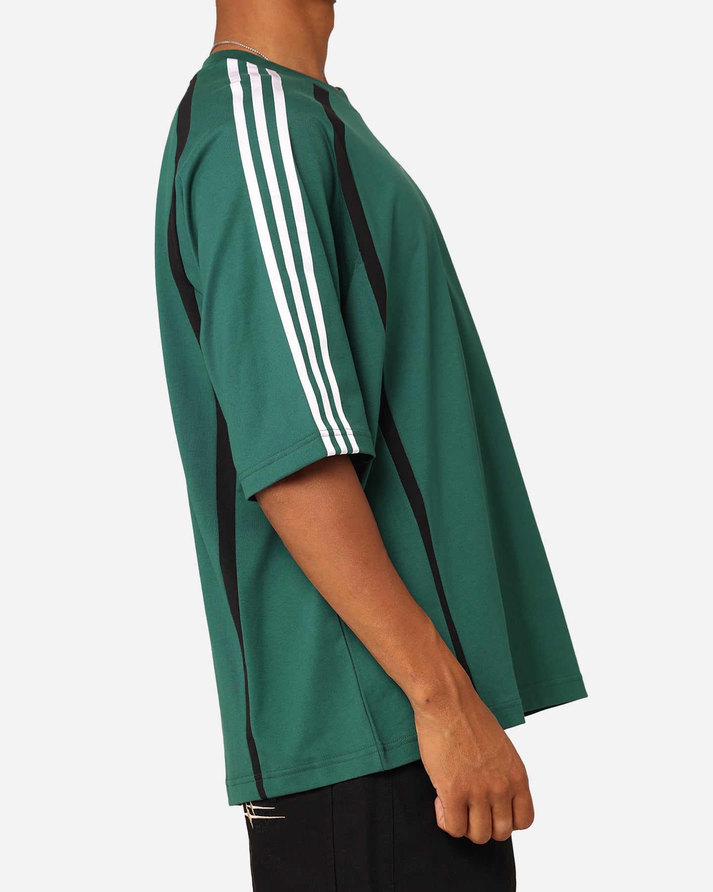Adidas Oversized T-Shirt for Men & Women | Comfortable Cotton Crewneck Tee | Collegiate Green | Casual Wear, Street Style & Everyday Outfits