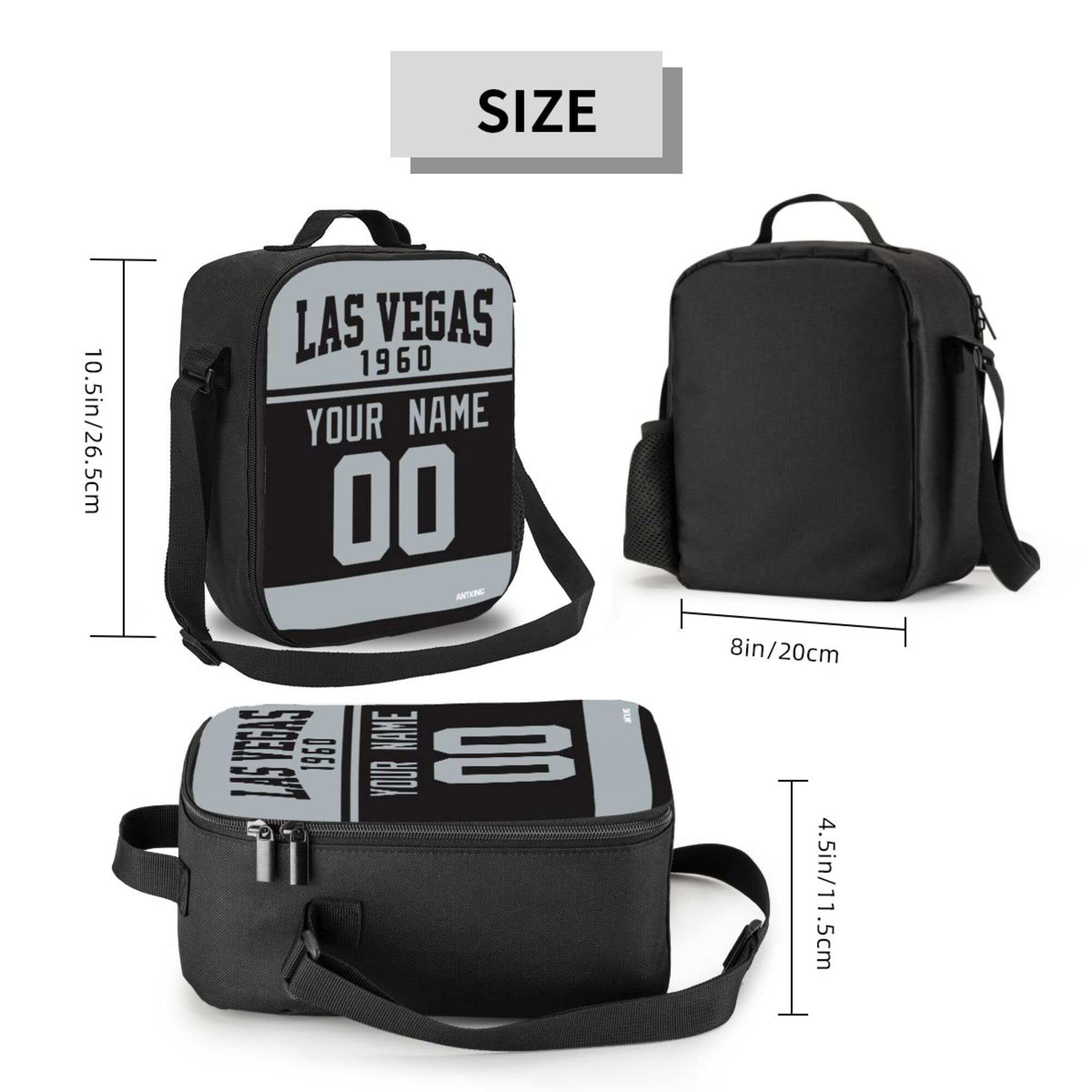 Custom Insulated Lunch Bag with Name & Number - Reusable Lunch Box for Men & Women - Perfect for Work, School, Picnics & Outdoor Activities