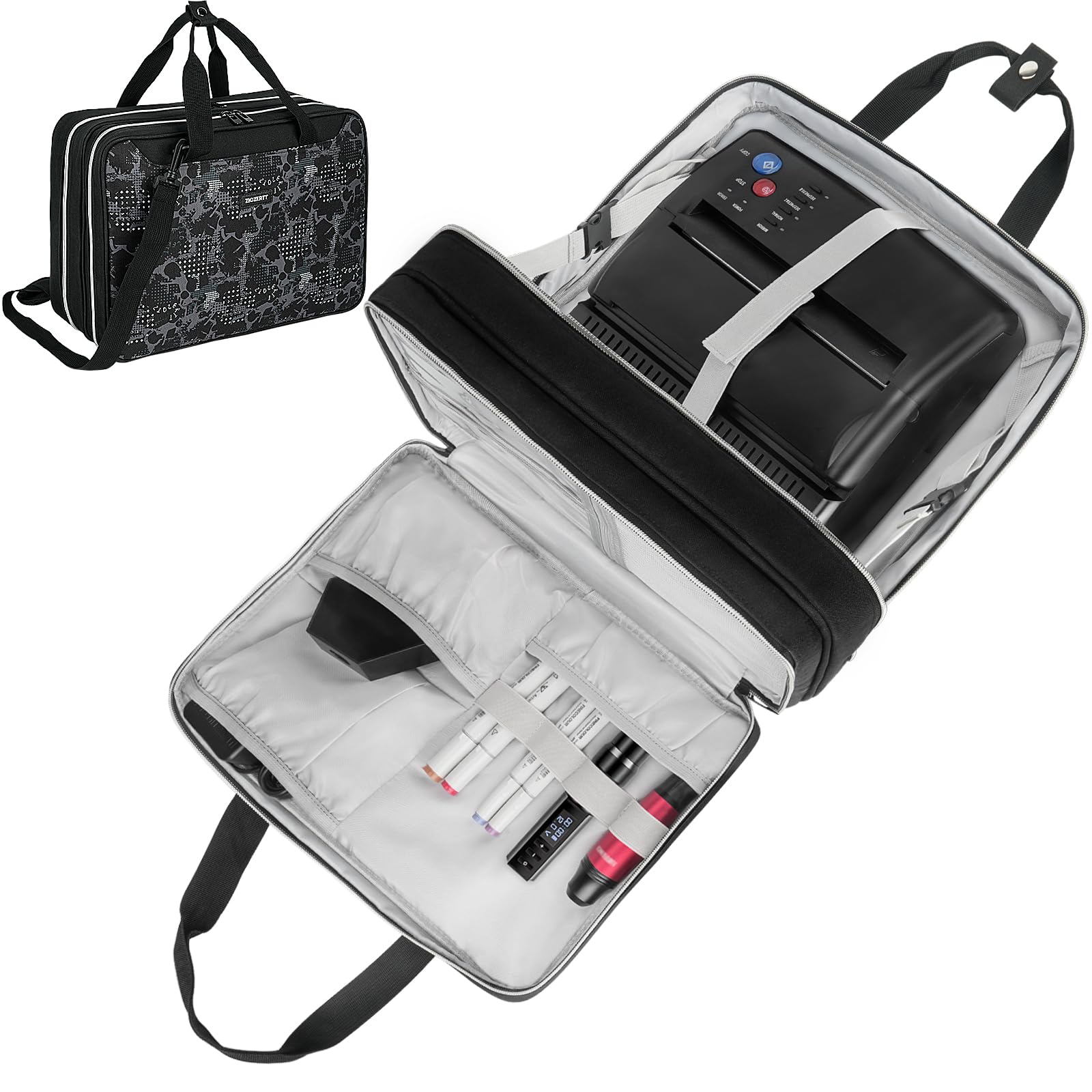 Professional Black Tattoo Travel Case for Equipment & Supplies - Portable Artist Organizer Bag for Tattoo Kits, Needles, Ink & Tools | Perfect for Tattoo Artists, Studios & Mobile Tattooing