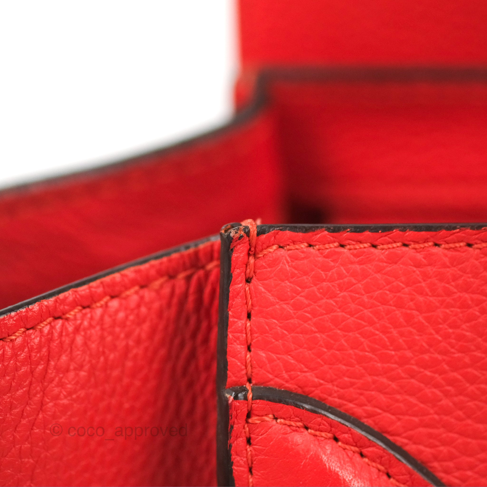 Celine Micro Luggage Handbag in Poppy Red Grained Calfskin Leather - Perfect for Work, Travel & Everyday Use