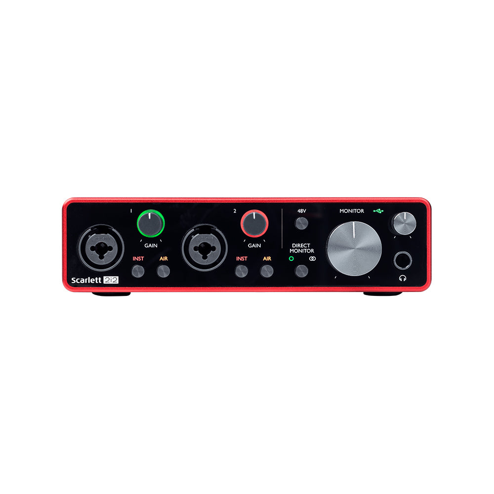 Focusrite Scarlett 2i2 3rd Gen USB Audio Interface - 2 Input 2 Output Studio Recording for Musicians & Podcasters - Perfect for Home Studio & Live Streaming