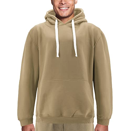 Men's Classic Drawstring Fleece-Lined Hoodie - Athletic Gym Sweatshirt for Workout & Running | Warm Winter Pullover for Outdoor Sports & Casual Wear