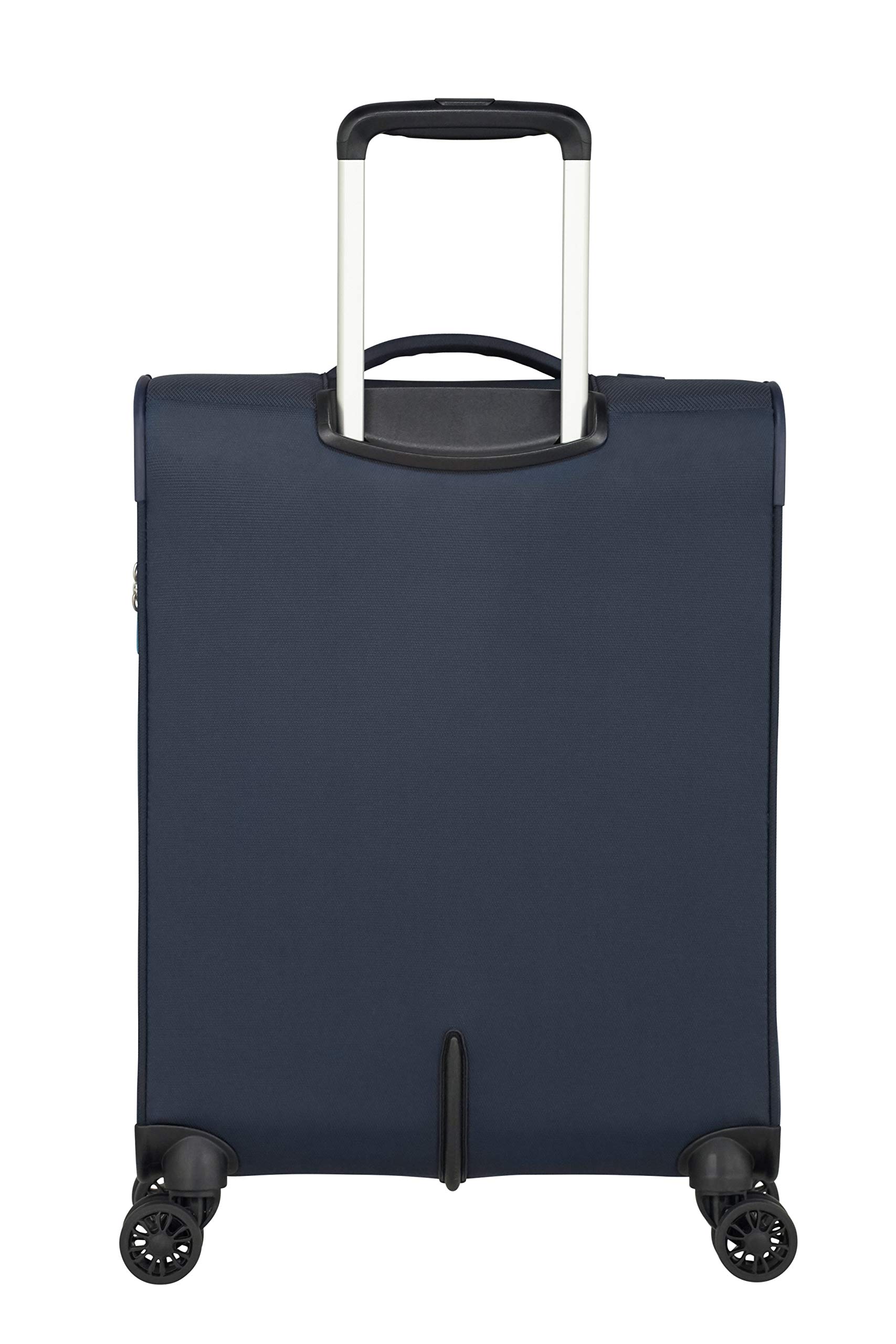 American Tourister Summerfunk 21.6 Inch Carry On Luggage - 55cm Lightweight Hardside Spinner Suitcase with 4 Wheels, Navy Blue Travel Bag for Weekend Getaways & Business Trips