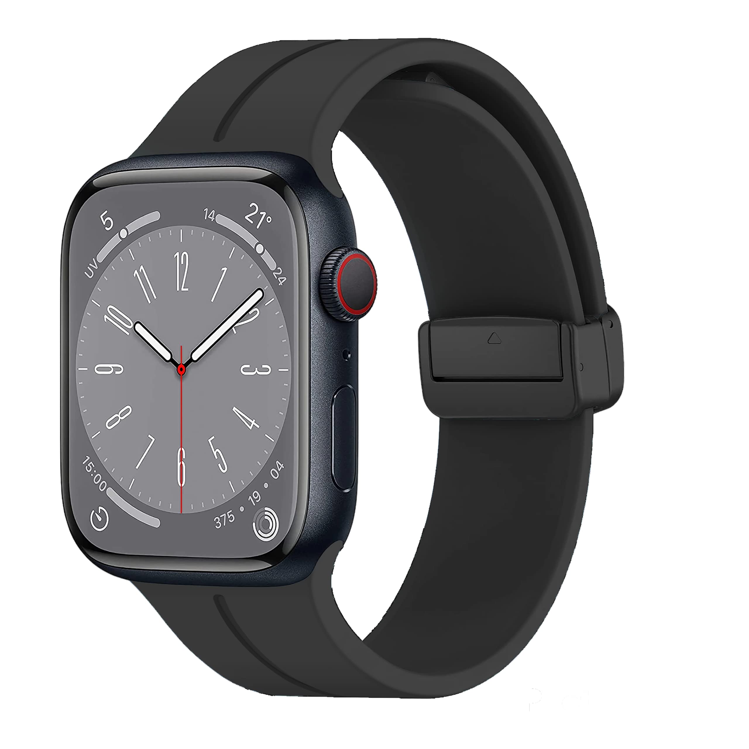 Premium Magnetic Folding Buckle Strap for Apple Watch Band 49mm 44mm 42mm 45mm 41mm - Compatible with iWatch Series Ultra 8 7 5 SE6 3 - Secure Solo Loop Bracelet for Workout, Running & Daily Wear