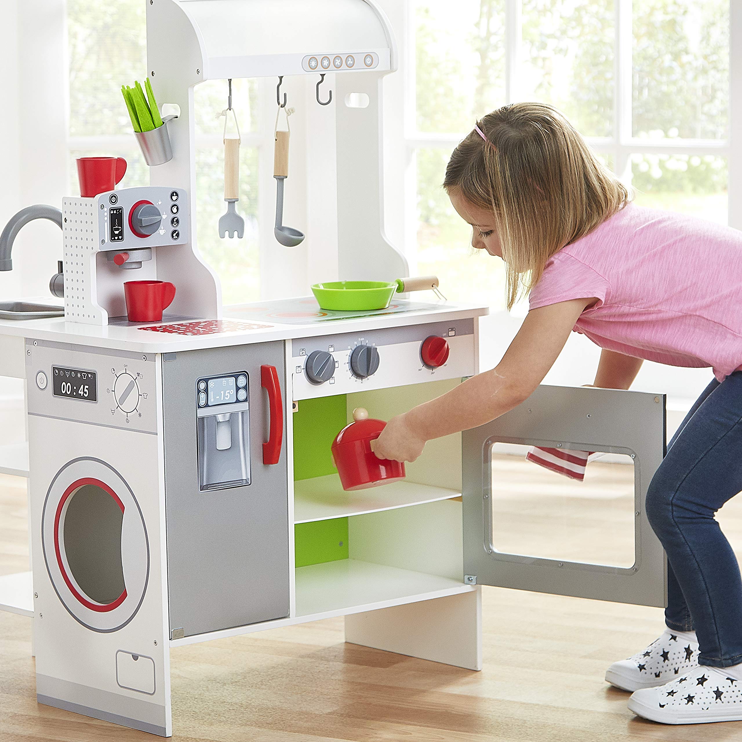 Imaginarium All Around Play Kitchen Set with Realistic Appliances & Accessories - Pretend Play Toy for Kids Ages 3-6 | Perfect for Preschool Learning & Role-Playing Games