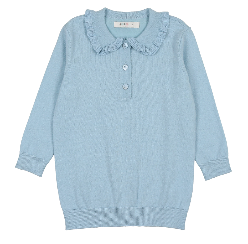 Coco Blanc Ruffle Collar Sweater for Girls (6-16 Years) - Stylish & Comfortable Knit Top for School, Parties & Everyday Wear