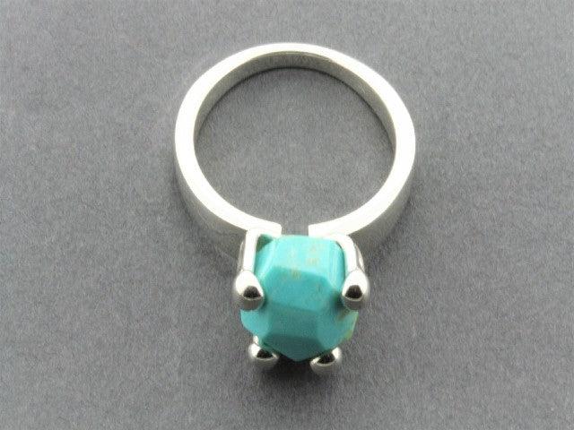Turquoise Princess Ring - Sterling Silver Elegant Jewelry for Women | Perfect for Weddings, Parties & Special Occasions