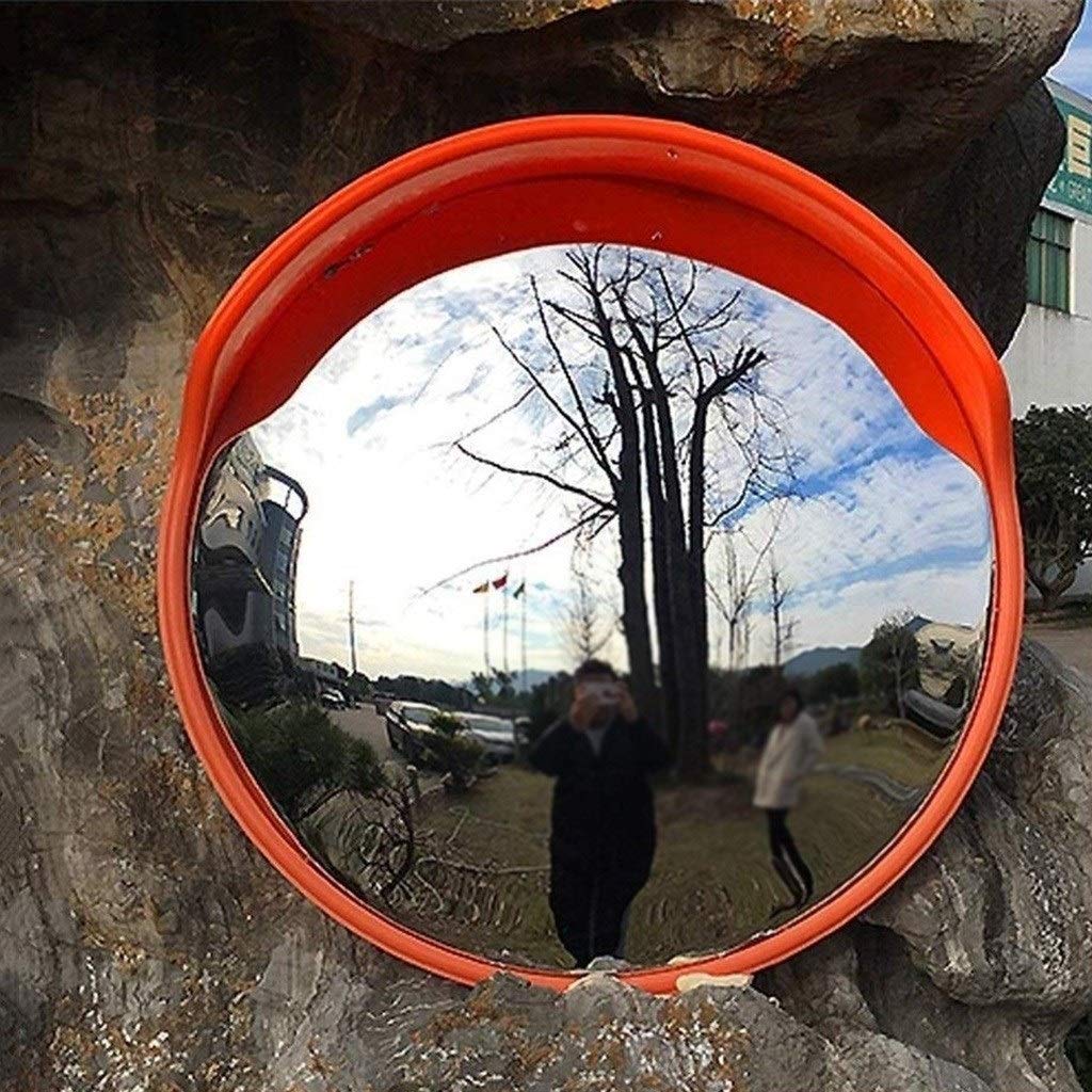 55cm Shatter-Proof Convex Traffic Safety Mirror - Wide Angle Spherical Mirror for Underground Parking, Driveways & Cellars - Outdoor/Indoor Use (Color: A) - Perfect for Blind Spot Visibility & Security Monitoring