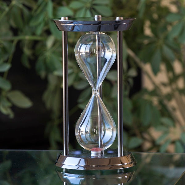 Premium Silver Metal Sand Timer Kit - 1/3/5 Minute Hourglass for Cooking, Games & Classroom Activities | Elegant Desk Decor & Gift Idea