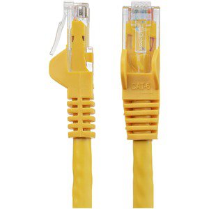 7.5m CAT6 Ethernet Cable - Yellow Snagless Patch Cord with RJ45 Connectors, 24AWG Pure Copper Wire, ETL Certified - Ideal for Home Office, Gaming & Networking Setup