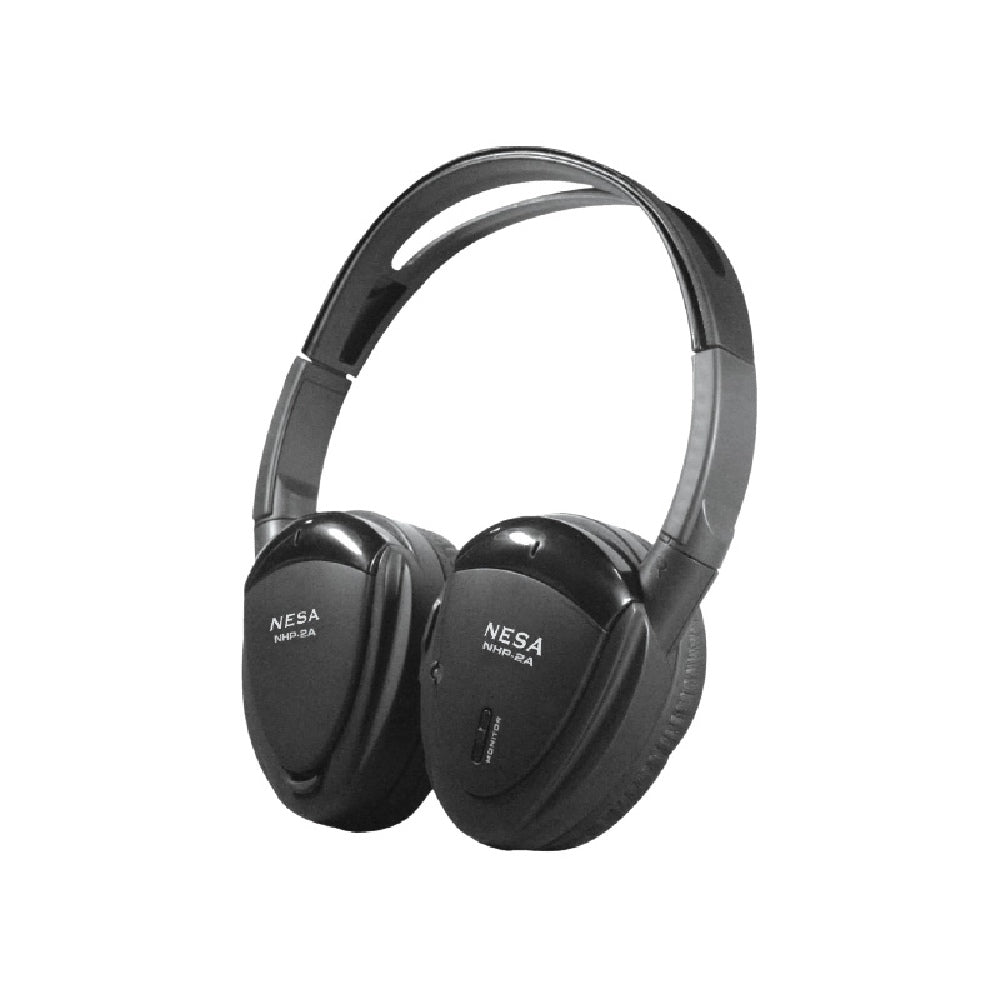 NESA NHP 2A Swivel Ear Pad 1 Channel IR Wireless Headphones - Comfortable Over-Ear Design for Home Theater, Gaming & Office Use