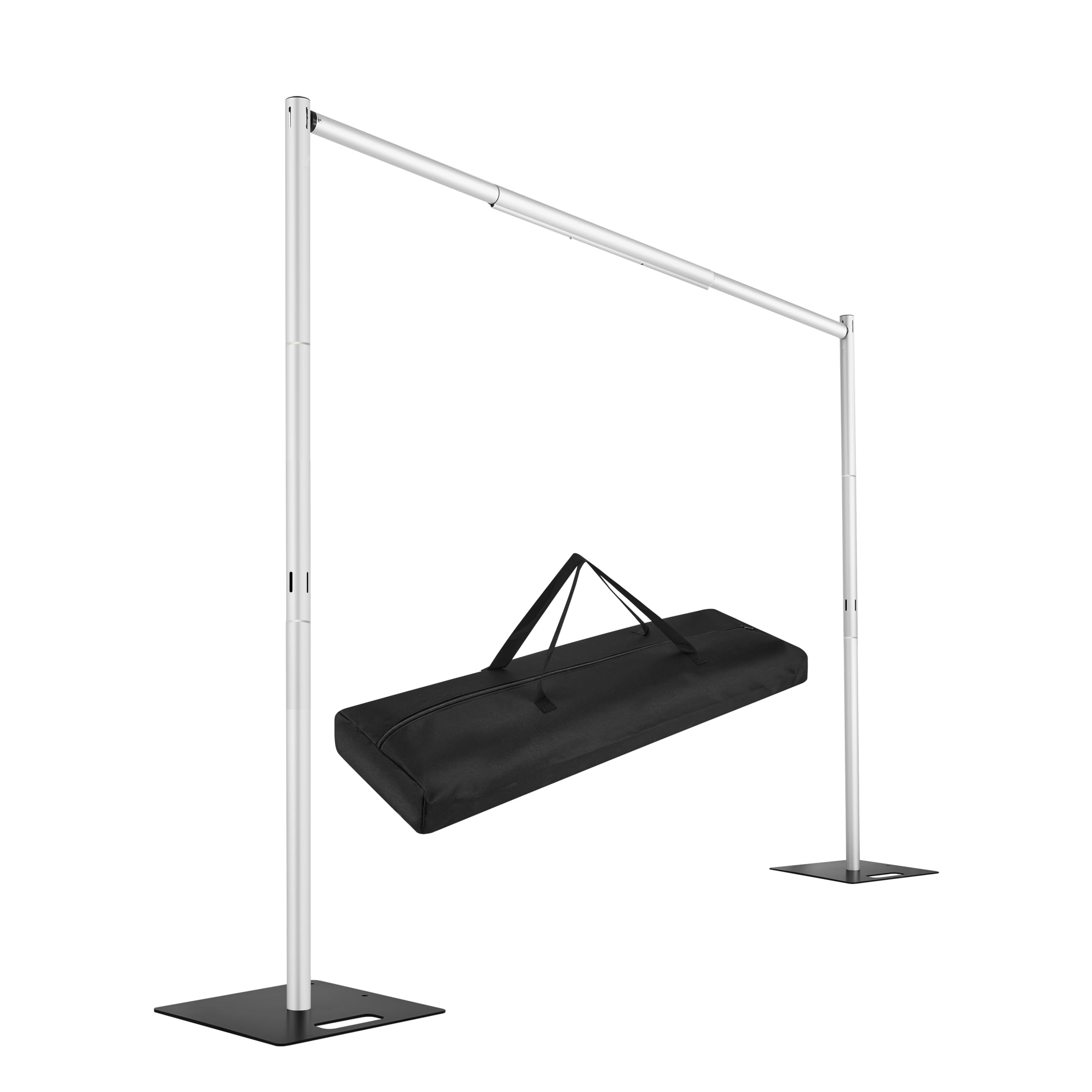 8ft x 10ft Adjustable Heavy Duty Pipe and Drape Backdrop Stand - Metal Wedding Backdrop for Parties, Birthdays, Baby Showers & Events - Perfect for Wedding Decorations, Photo Booths & Stage Backgrounds