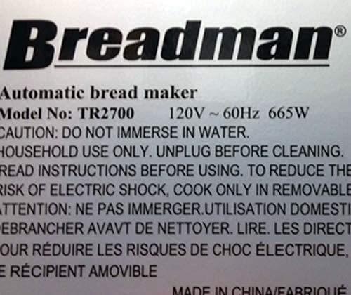 Breadman TR2700 Bread Maker Replacement Paddle - Compatible with Model TR2700 Only | Perfect for Homemade Bread Baking & Dough Kneading