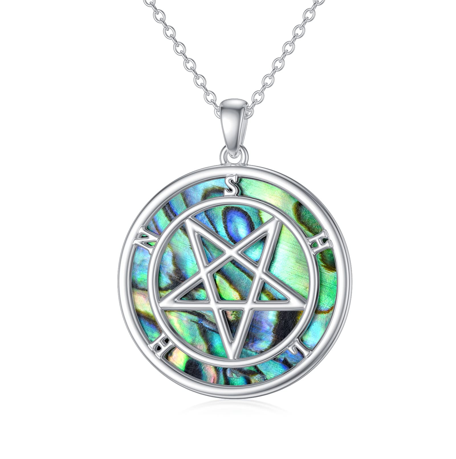 Seiyang Pagan Necklace - Norse Mythology Jewelry with Abalone Shell Pendant, Witchcraft Gift for Wicca & Pagan Rituals (Includes Gift Box) | Perfect for Spiritual Ceremonies, Witchy Aesthetics & Unique Jewelry Collection