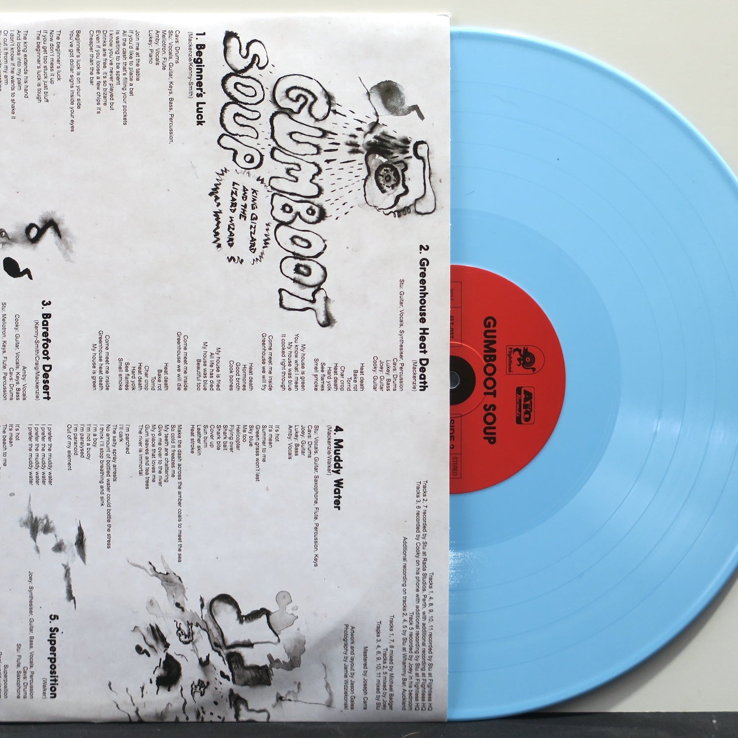 KING GIZZARD & THE LIZARD WIZARD 'Gumboot Soup' Limited Edition Baby Blue Vinyl LP Record - Psychedelic Rock Music for Home Collection & Party Playback