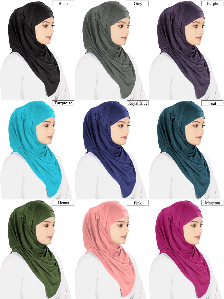 Soft Viscose Jersey Hijab & Band Set for Women - Breathable Muslim Headscarf & Underscarf - Perfect for Daily Wear, Prayer, and Modest Fashion