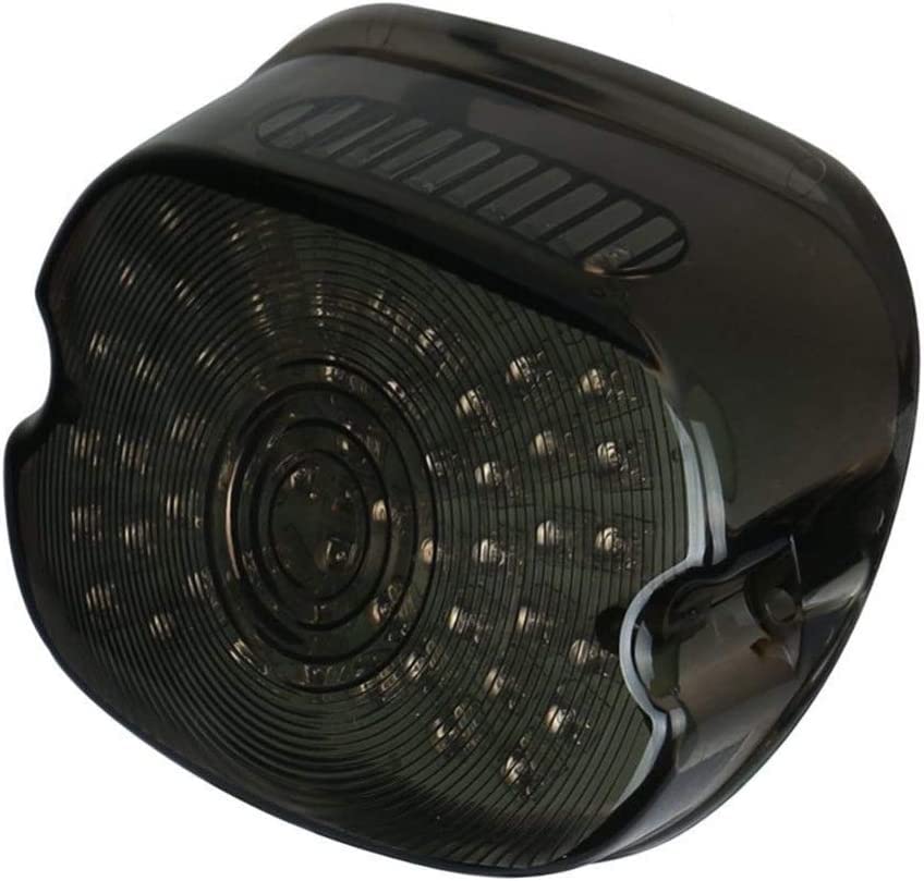 Smoke LED Motorcycle Tail Light for Harley Davidson - Compatible with Sportster, Dyna, Electra Glide, Road King, Low Rider, Softail & Night Train - Waterproof Brake Light for Night Riding & Custom Bike Builds