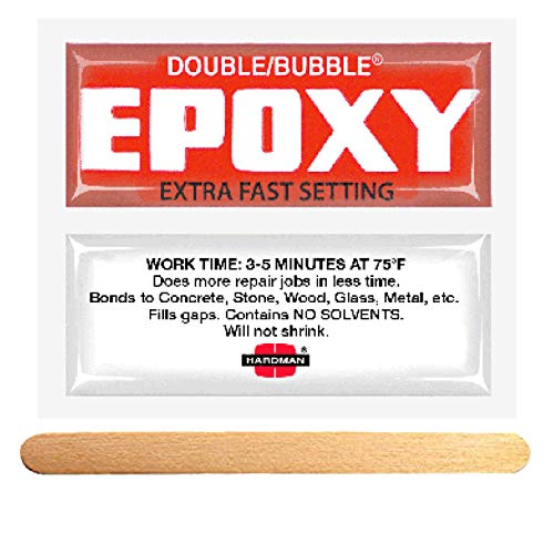 Fast-Setting Double/Bubble Red Epoxy Adhesive - 100 Packs per Box (04001) | Strong Bonding for DIY, Crafts, and Home Repairs