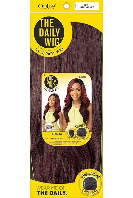 Outre The Daily Wig Lace Part Hand Tied ADALIA Synthetic Hair Wig - Natural Look for Everyday Wear | Perfect for Work, Parties & Special Occasions