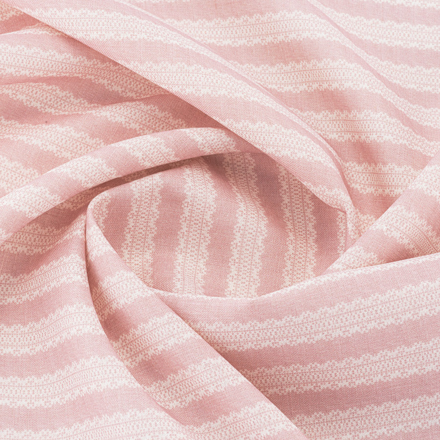 Premium Torchon Stripe Linen Tablecloth in Dusk Color - Elegant Dining Decor for Dinner Parties & Special Occasions