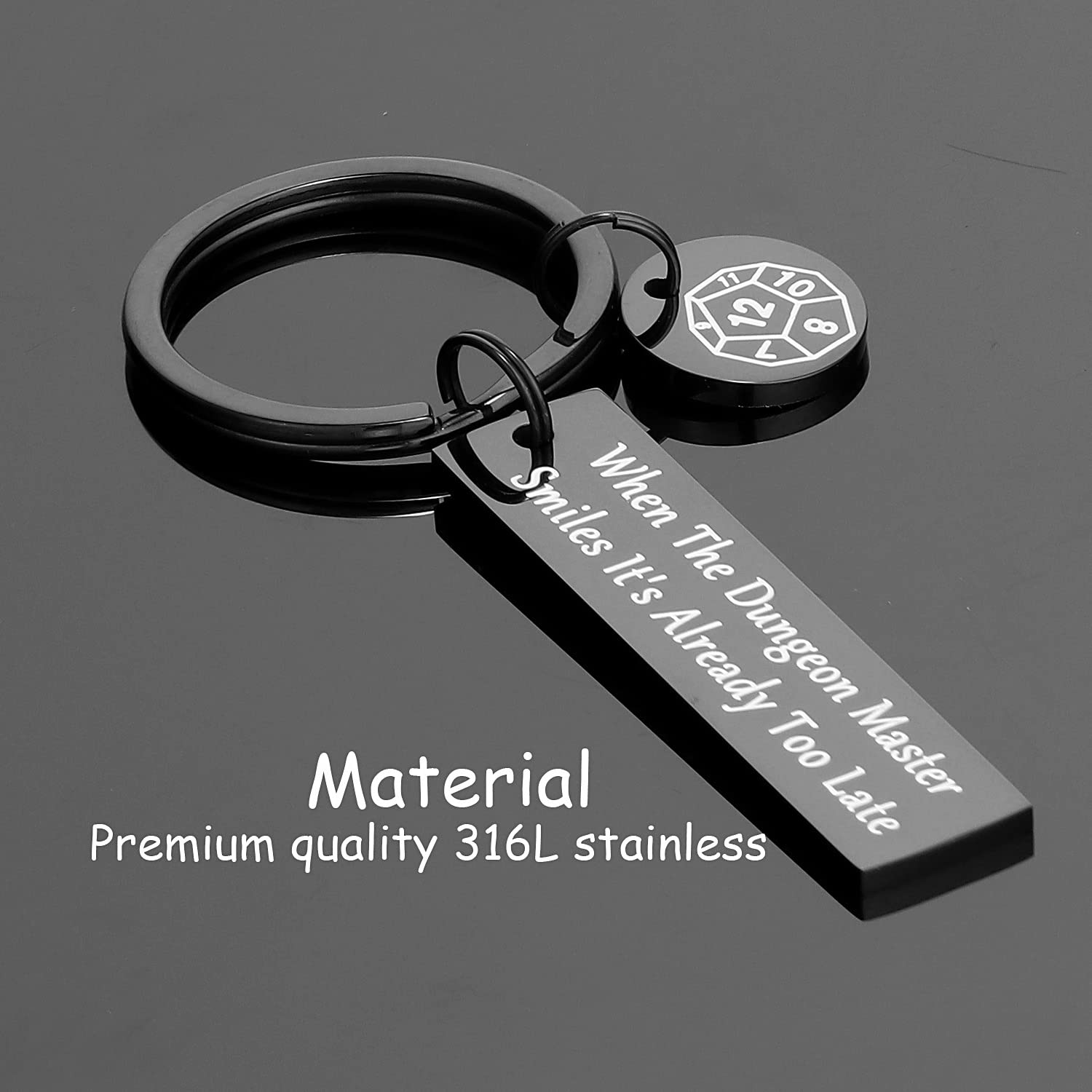 Dungeons & Dragons Keychain - HUTIMY DND Merchandise Keyring Gift for Men, Dungeon Master Jewelry & Accessories | Perfect for Gamer Gifts, Cosplay, and Fantasy Lovers