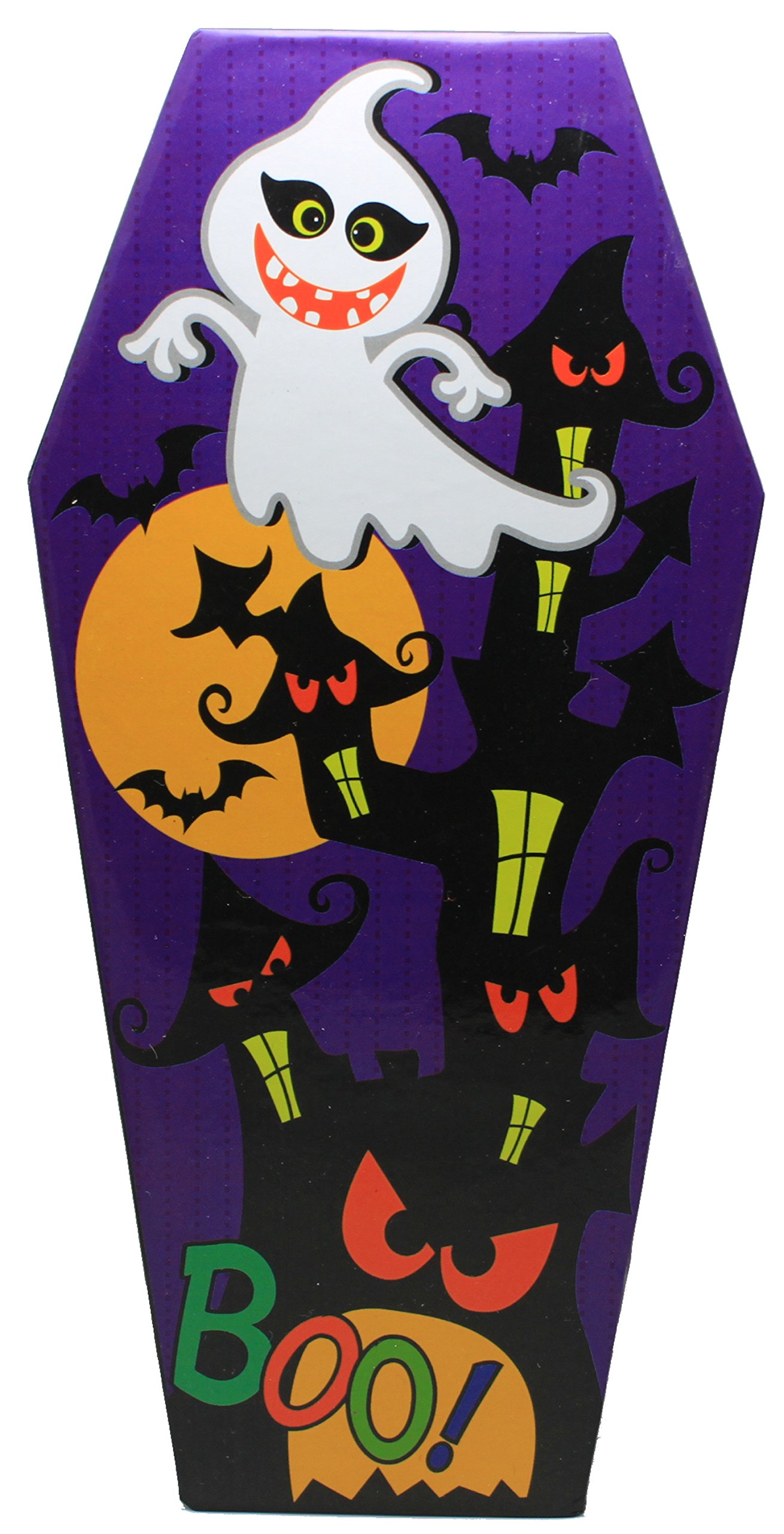 Asian Zing Coffin Shaped Gift Box - Elegant Halloween, Gothic Party & Spooky Decorations - Perfect for Candy, Jewelry & Small Gifts Storage